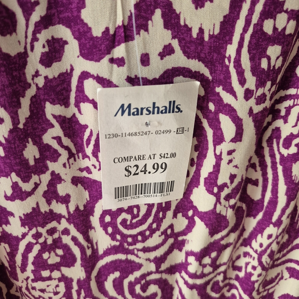 Marshalls Purple & White Printed Dress